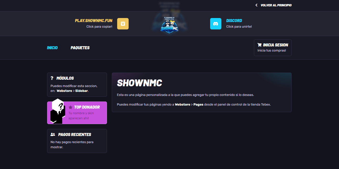Tebex Store Preview