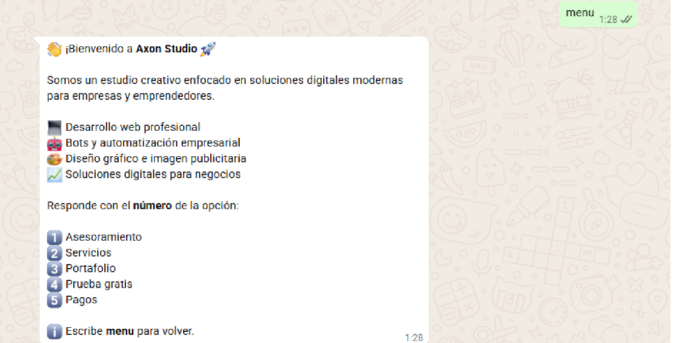 WhatsApp Menu